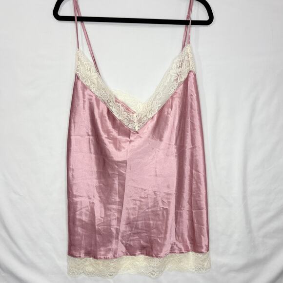 Fredericks of Hollywood Plus Size 4X Sexy PJs Pajamas Camisole Shorts Pink Satin - Picture 3 of 11